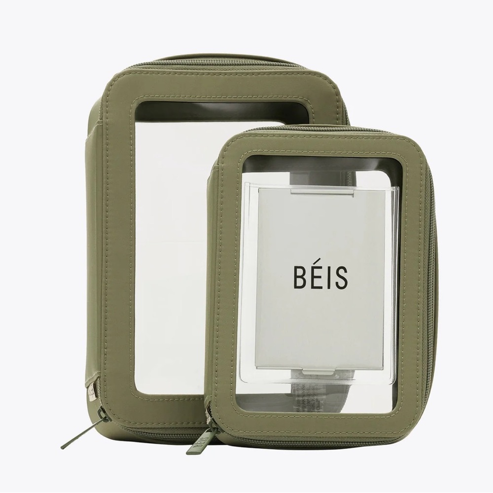 BEIS In Flight Cosmetic Set in Olive - Sold Out Online!